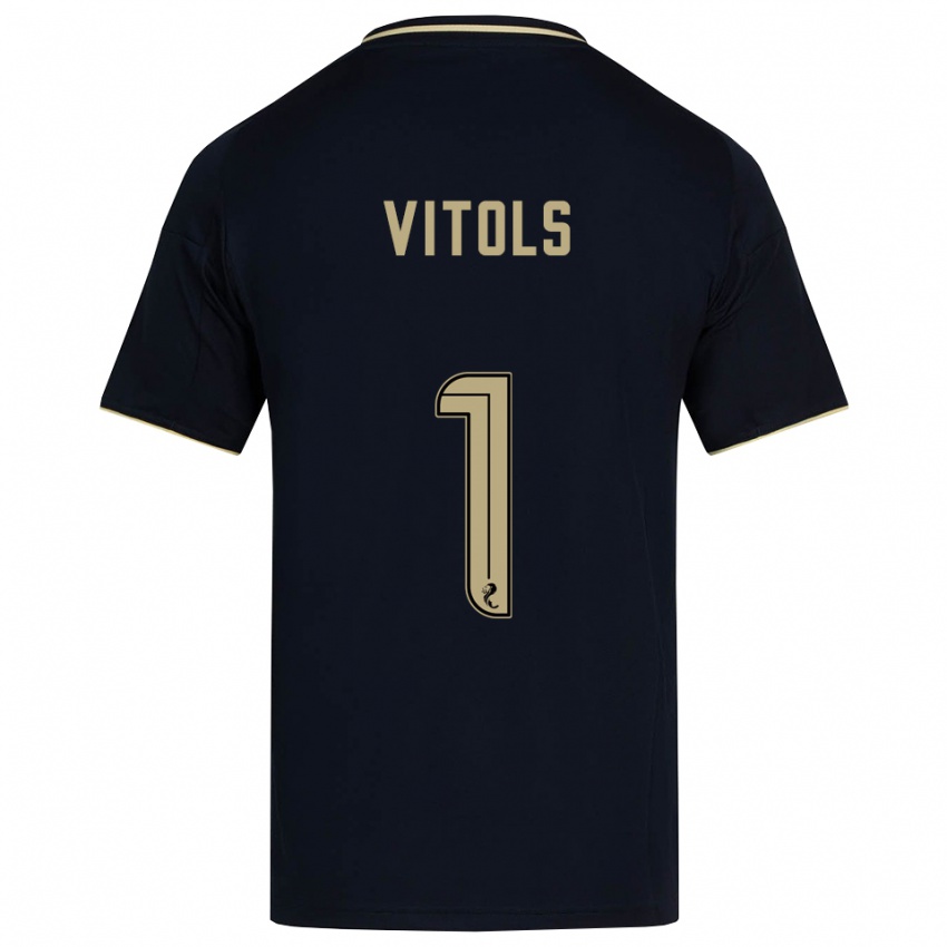 נשים רודריגו ויקטורס ויטולס #1 כחול נייבי זהב הרחק ג'רזי 2025/26 חולצה קצרה