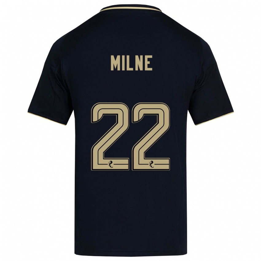 נשים ג'ק מילן #22 כחול נייבי זהב הרחק ג'רזי 2025/26 חולצה קצרה