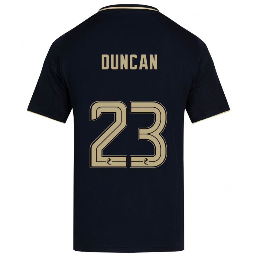 נשים ראיין דאנקן #23 כחול נייבי זהב הרחק ג'רזי 2025/26 חולצה קצרה