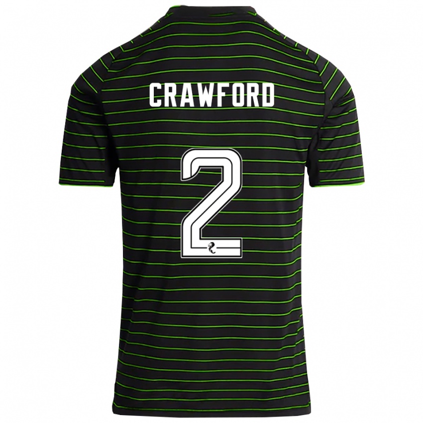 נשים Cole Crawford #2 שחור ירוק הרחק ג'רזי 2025/26 חולצה קצרה