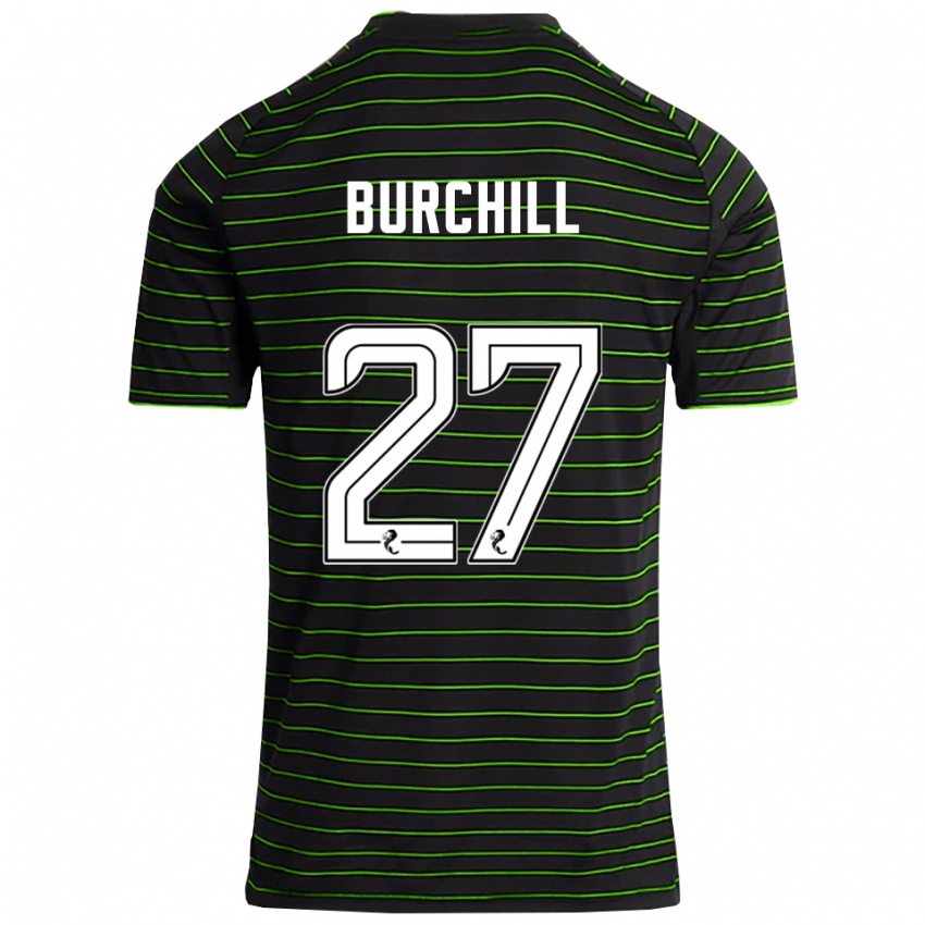 נשים טירי בורצ׳יל #27 שחור ירוק הרחק ג'רזי 2025/26 חולצה קצרה