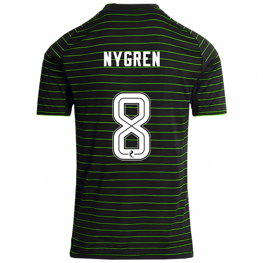 נשים בנג'מין ניגרן #8 שחור ירוק הרחק ג'רזי 2025/26 חולצה קצרה