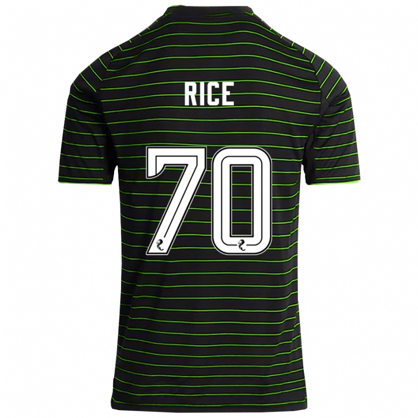 נשים איידן רייס #70 שחור ירוק הרחק ג'רזי 2025/26 חולצה קצרה