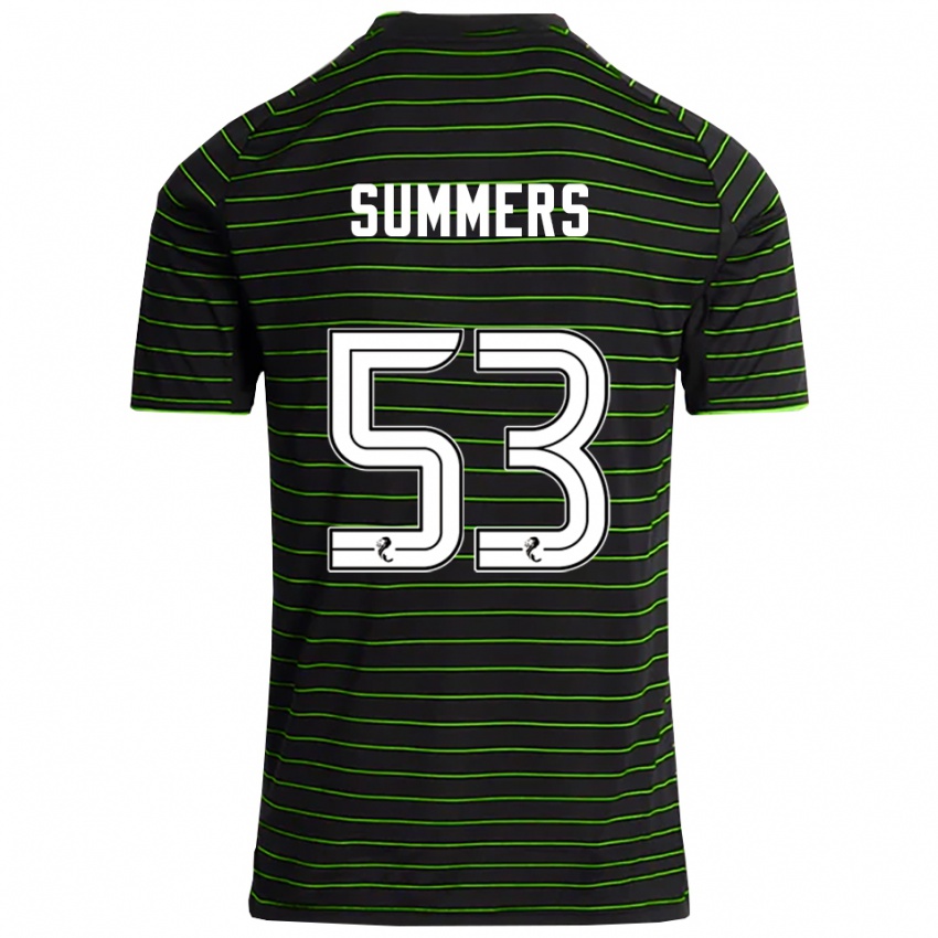 נשים בן סאמרס #53 שחור ירוק הרחק ג'רזי 2025/26 חולצה קצרה