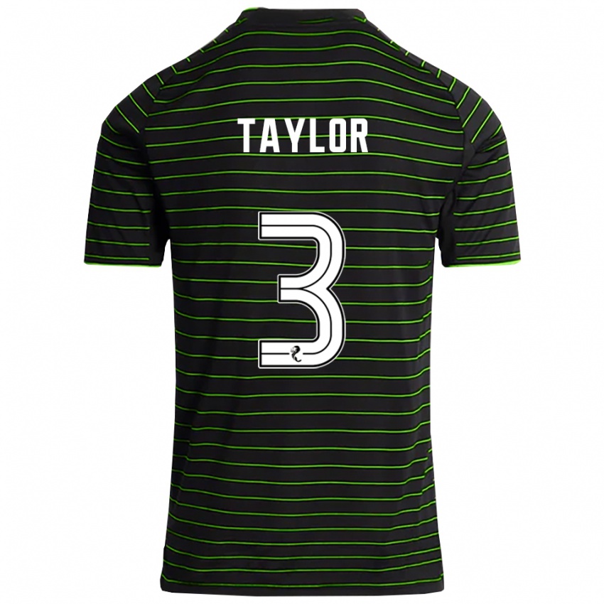 נשים גרג טיילור #3 שחור ירוק הרחק ג'רזי 2025/26 חולצה קצרה