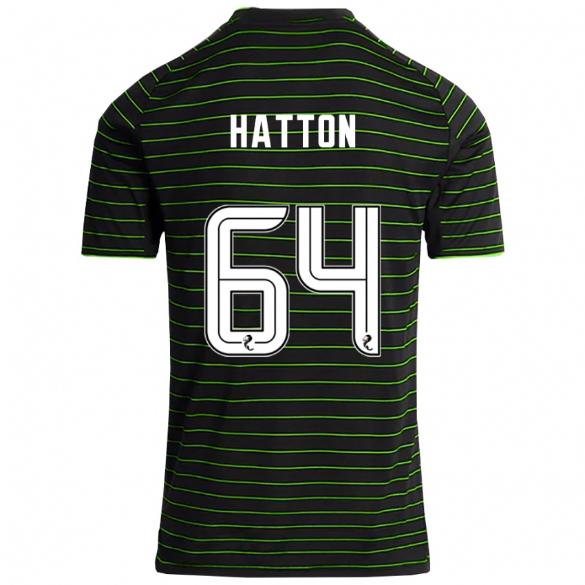 נשים תומאס האטון #64 שחור ירוק הרחק ג'רזי 2025/26 חולצה קצרה