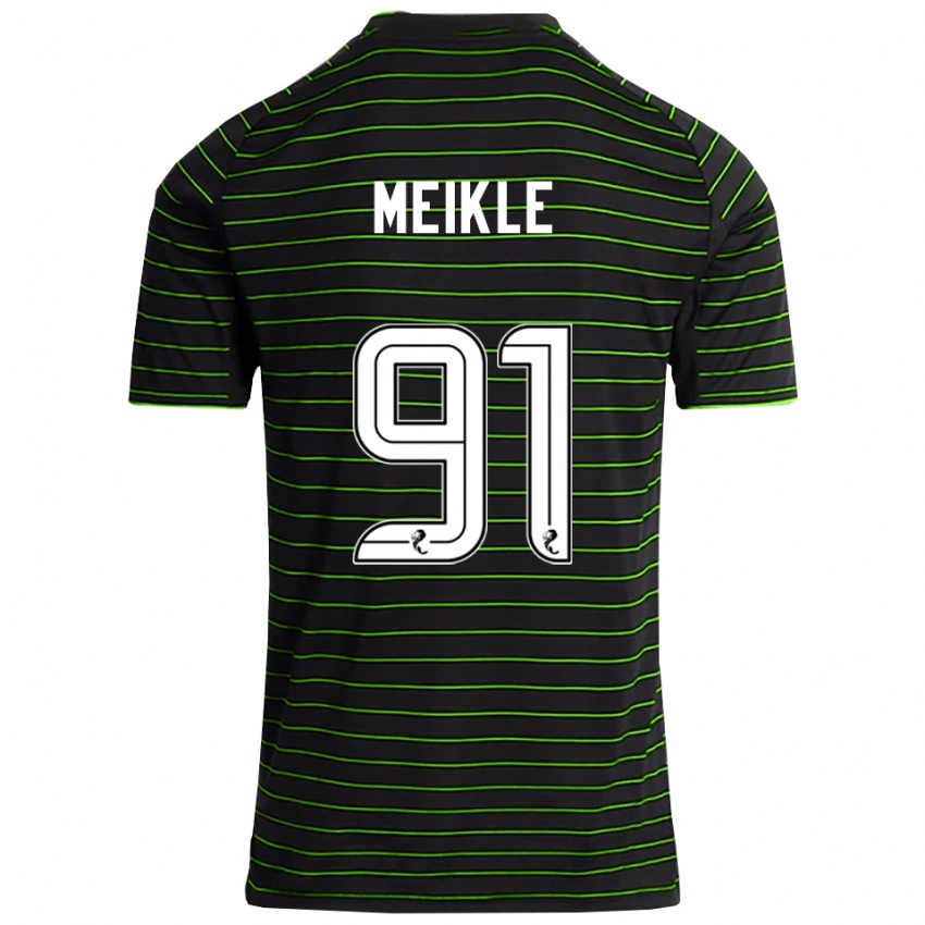 נשים ג׳יימי מייקל #91 שחור ירוק הרחק ג'רזי 2025/26 חולצה קצרה