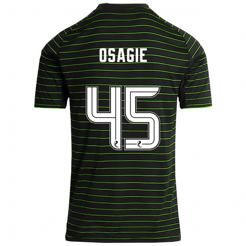 נשים ג׳אסטין אוסאגי #45 שחור ירוק הרחק ג'רזי 2025/26 חולצה קצרה