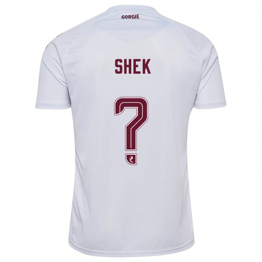 נשים Cayden Shek #0 לבן בורדו הרחק ג'רזי 2025/26 חולצה קצרה