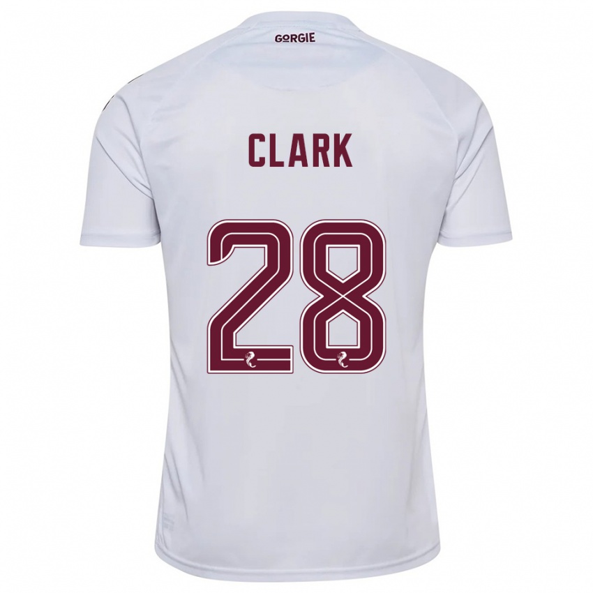 נשים זנדר קלארק #28 לבן בורדו הרחק ג'רזי 2025/26 חולצה קצרה