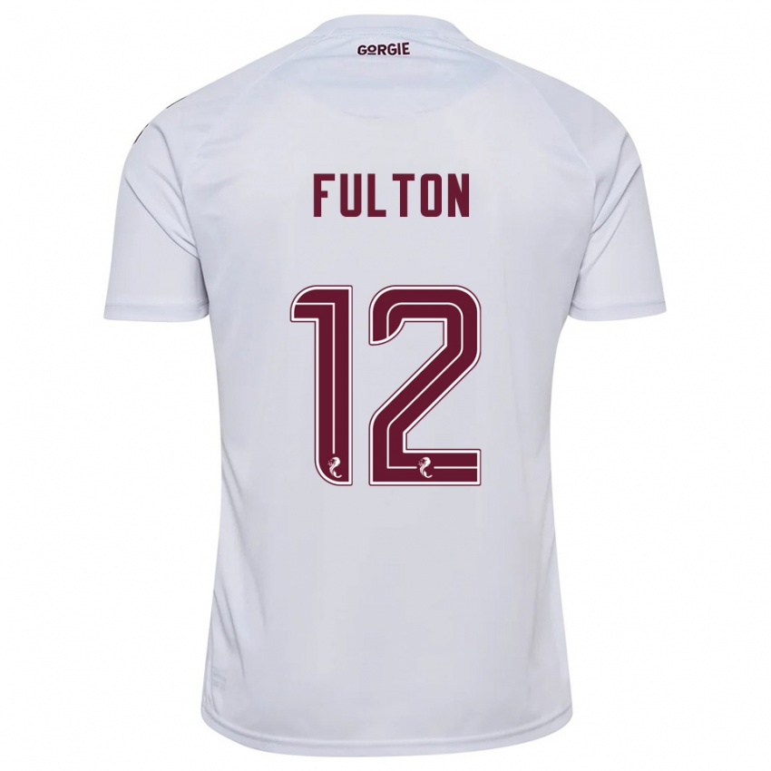 נשים ראיין פולטון #12 לבן בורדו הרחק ג'רזי 2025/26 חולצה קצרה