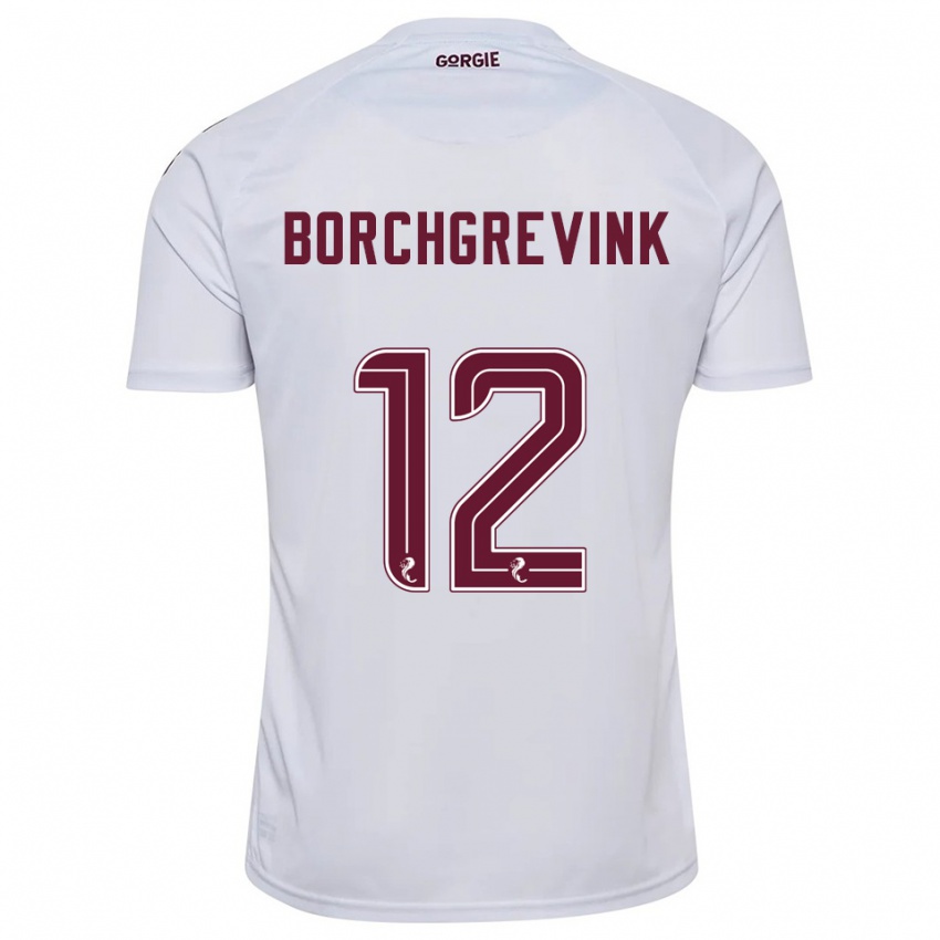 נשים כריסטיאן בורכגרווינק #12 לבן בורדו הרחק ג'רזי 2025/26 חולצה קצרה
