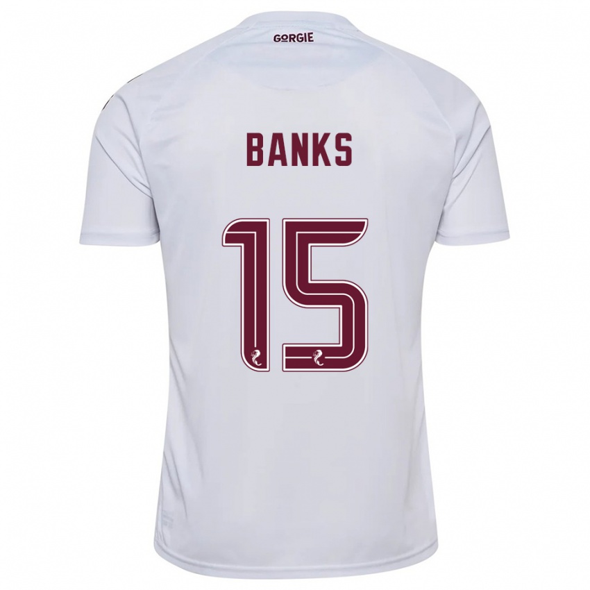 נשים Euan Banks #15 לבן בורדו הרחק ג'רזי 2025/26 חולצה קצרה