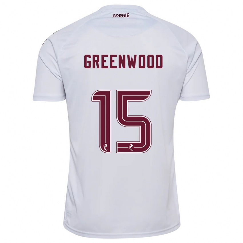נשים ברודי גרינווד #15 לבן בורדו הרחק ג'רזי 2025/26 חולצה קצרה