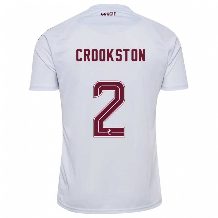 נשים גרגור קרוקסטון #2 לבן בורדו הרחק ג'רזי 2025/26 חולצה קצרה