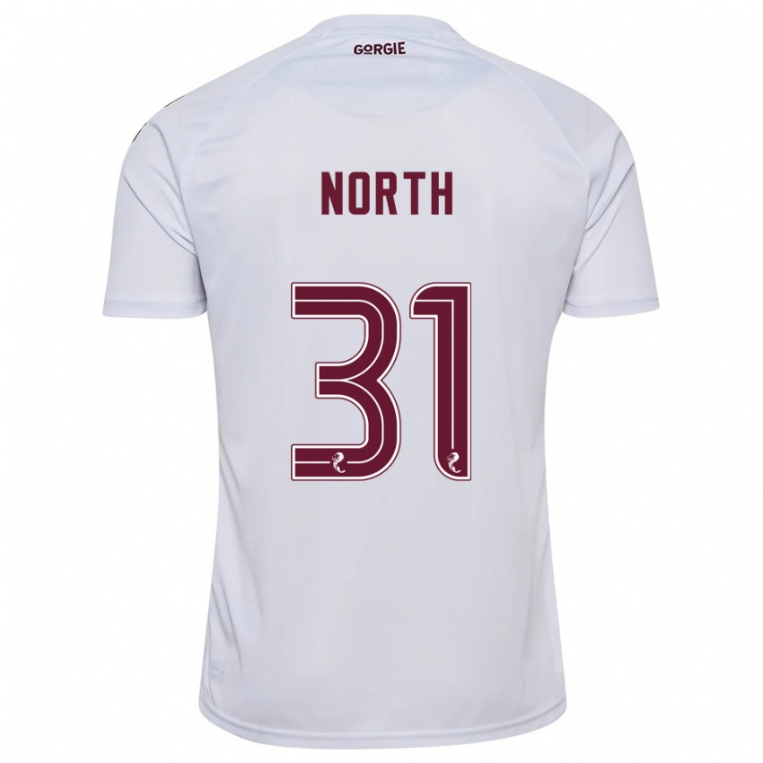 נשים טומי נורת׳ #31 לבן בורדו הרחק ג'רזי 2025/26 חולצה קצרה