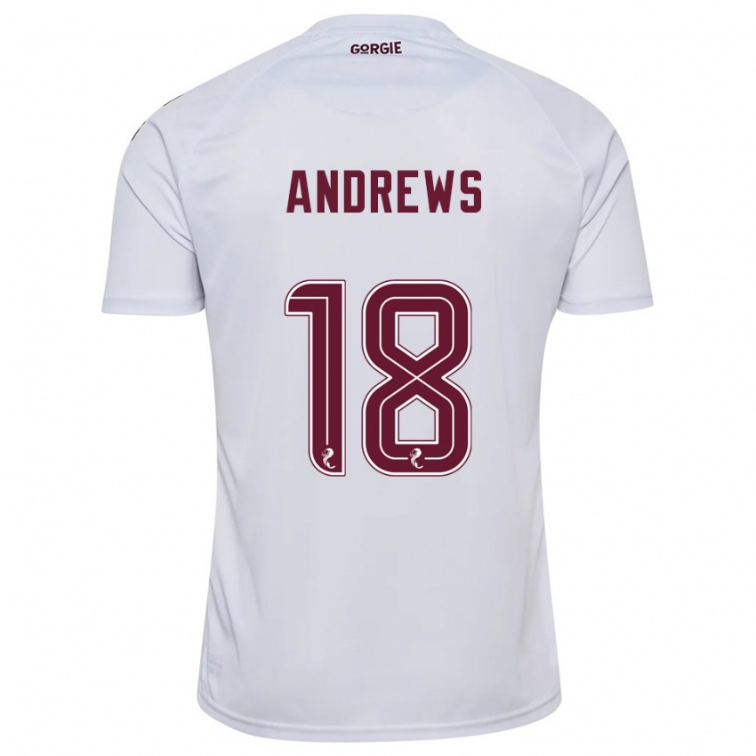 נשים ג׳ואלי אנדרוז #18 לבן בורדו הרחק ג'רזי 2025/26 חולצה קצרה