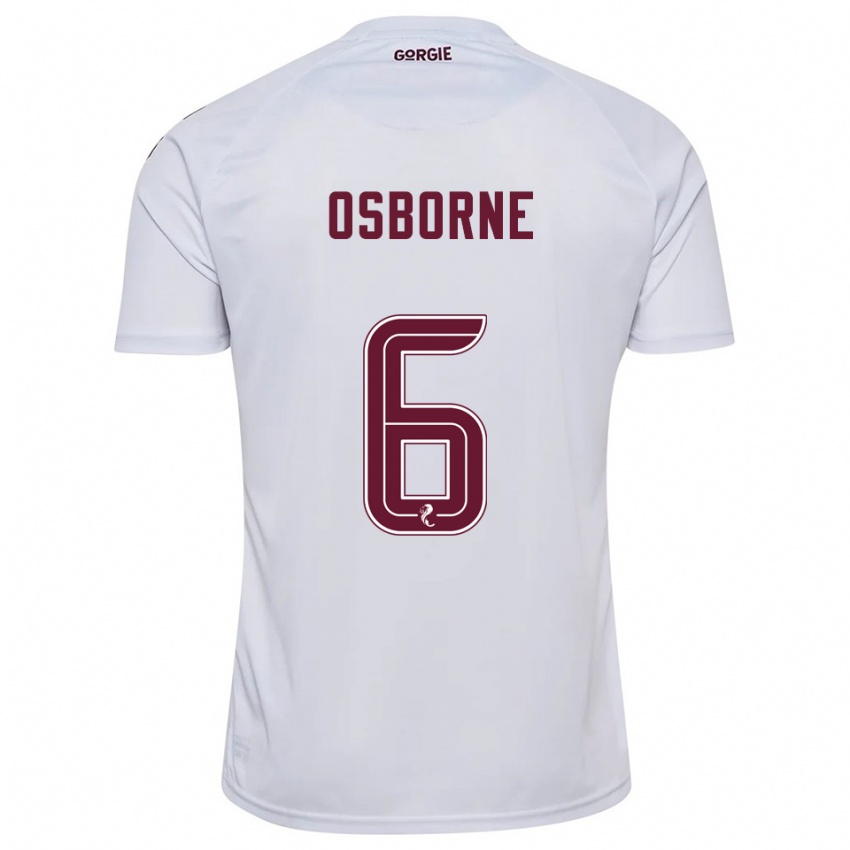 נשים Alfie Osborne #6 לבן בורדו הרחק ג'רזי 2025/26 חולצה קצרה