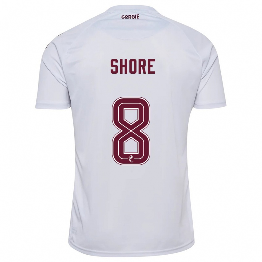 נשים איילי שור #8 לבן בורדו הרחק ג'רזי 2025/26 חולצה קצרה