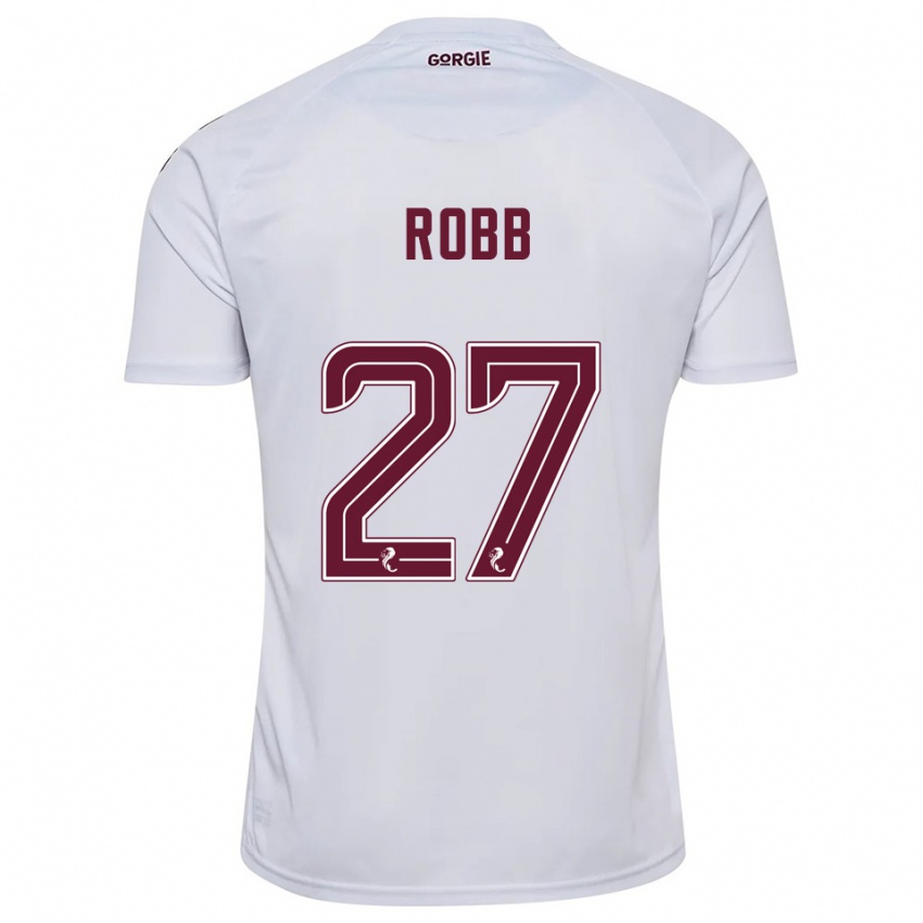 נשים Callen Robb #27 לבן בורדו הרחק ג'רזי 2025/26 חולצה קצרה