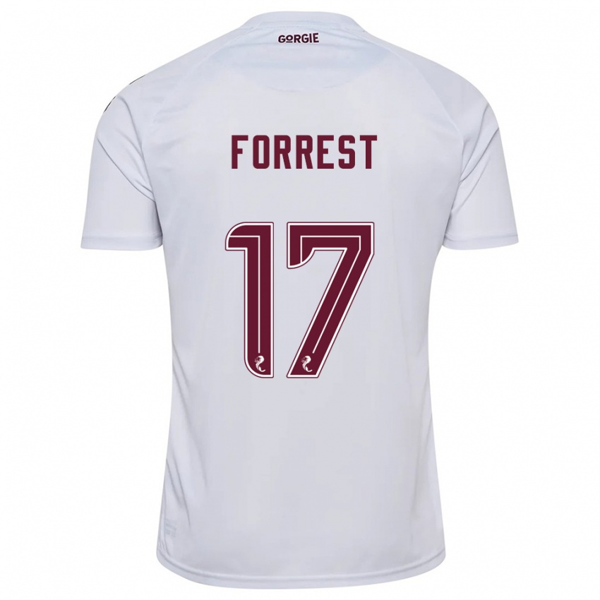 נשים אלן פורסט #17 לבן בורדו הרחק ג'רזי 2025/26 חולצה קצרה