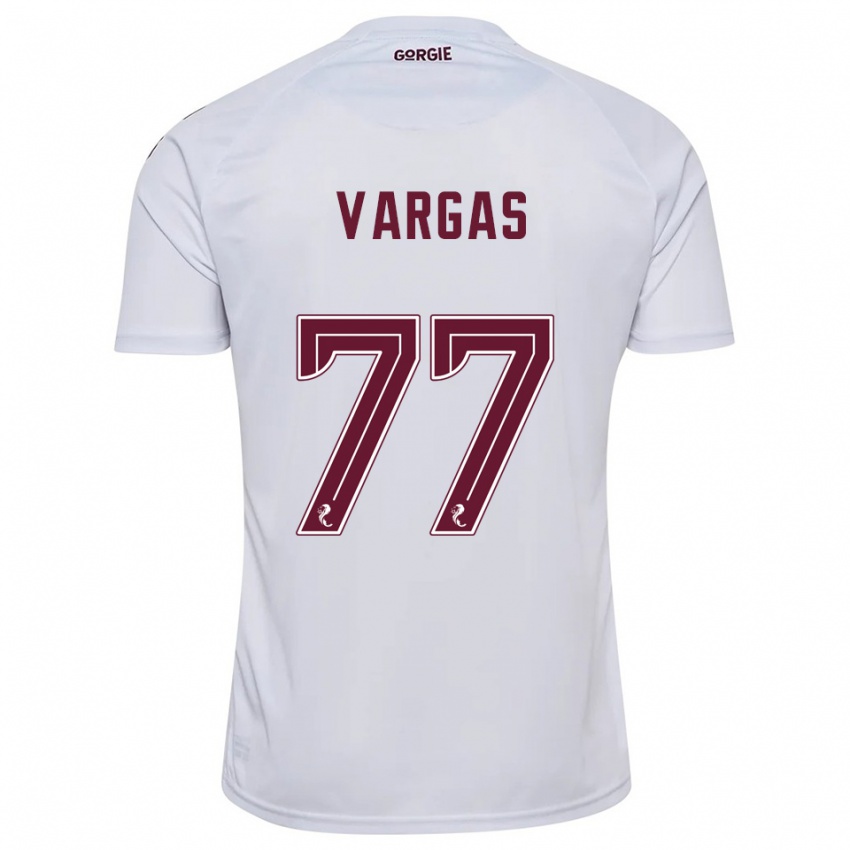 נשים קנת׳ ורגאס #77 לבן בורדו הרחק ג'רזי 2025/26 חולצה קצרה