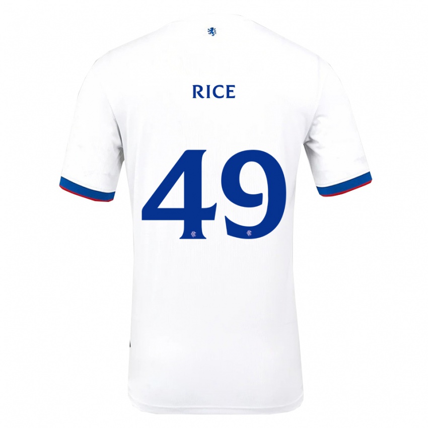 נשים ביילי רייס #49 לבן אדום כחול הרחק ג'רזי 2025/26 חולצה קצרה