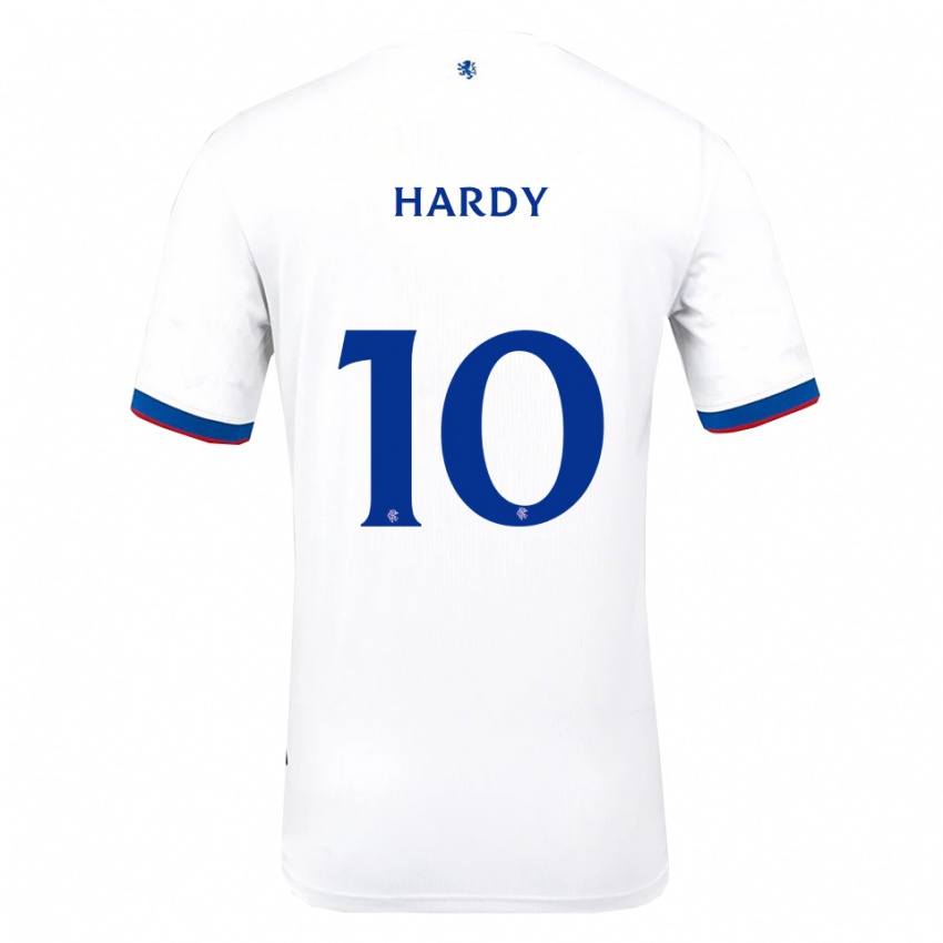 נשים ריו הארדי #10 לבן אדום כחול הרחק ג'רזי 2025/26 חולצה קצרה