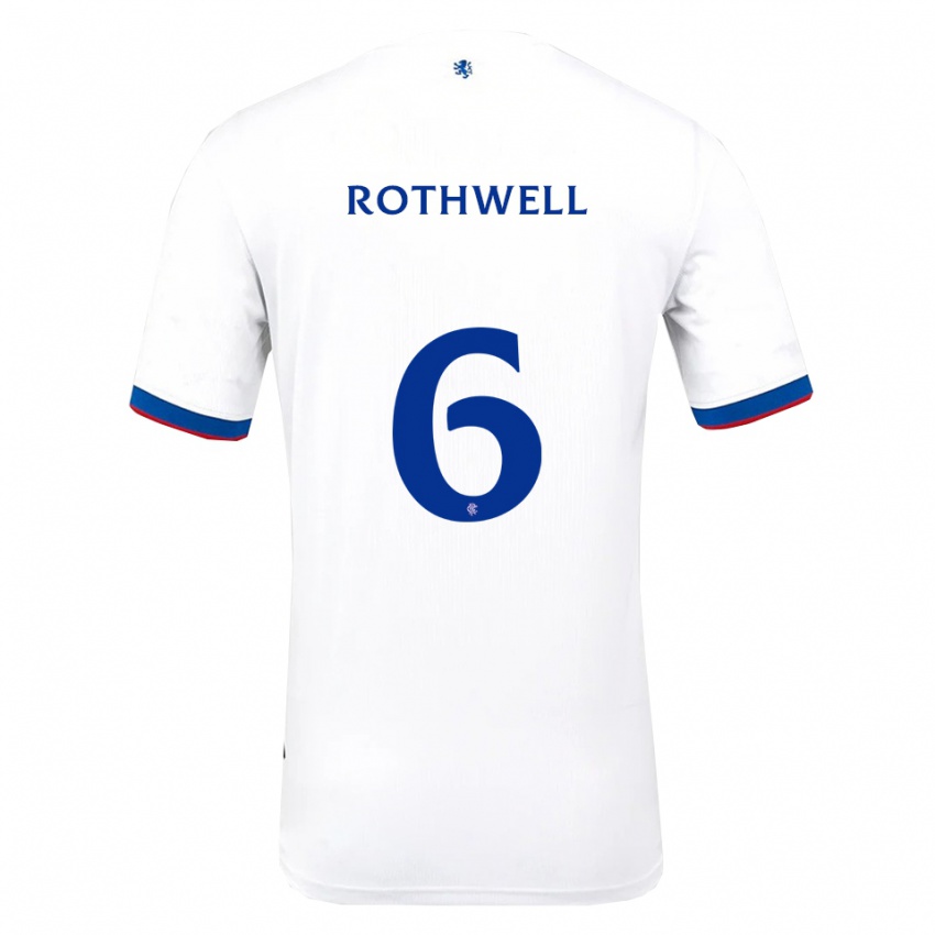 נשים ג'ו רותוול #6 לבן אדום כחול הרחק ג'רזי 2025/26 חולצה קצרה