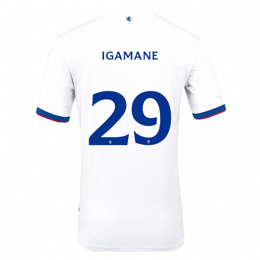 נשים חמזה איגמנה #29 לבן אדום כחול הרחק ג'רזי 2025/26 חולצה קצרה