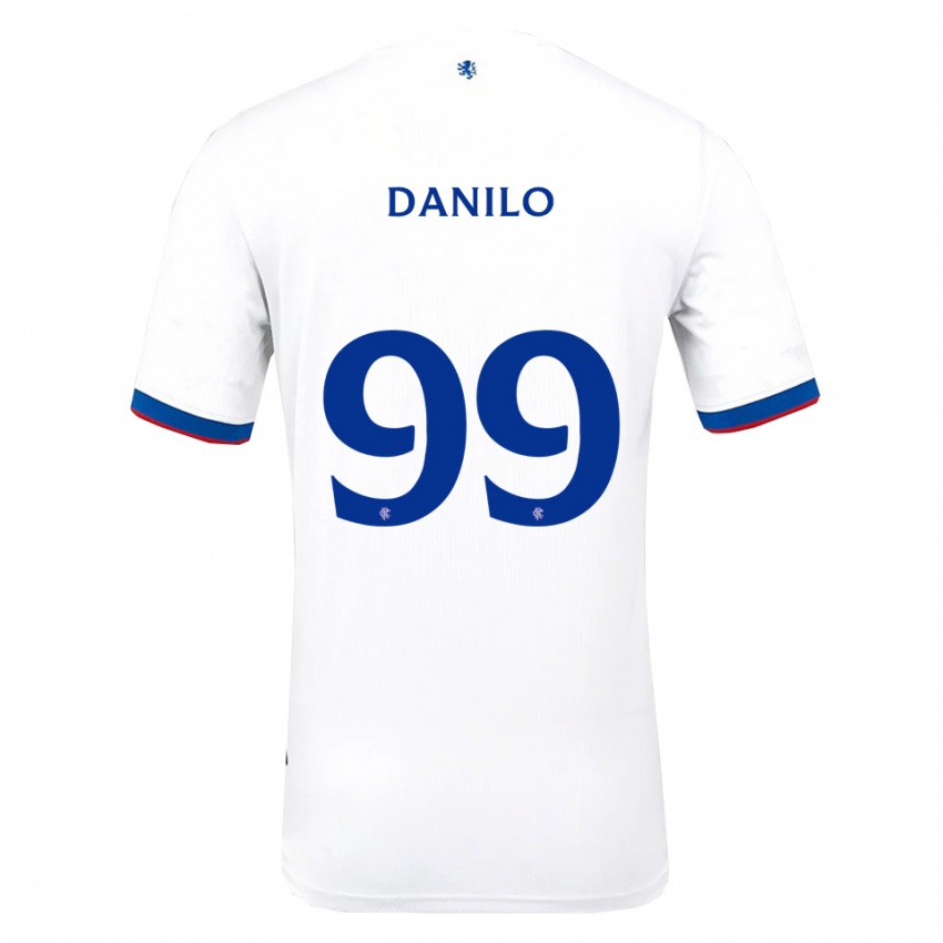 נשים דנילו לואיס דה סילבה #99 לבן אדום כחול הרחק ג'רזי 2025/26 חולצה קצרה