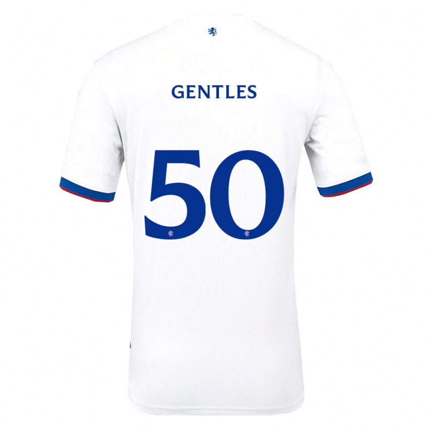 נשים ג׳ושוע ג׳נטלס #50 לבן אדום כחול הרחק ג'רזי 2025/26 חולצה קצרה