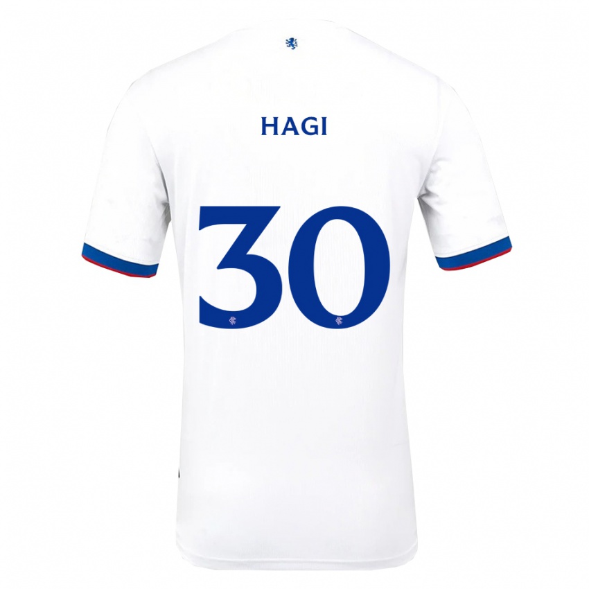 נשים יאניס חאג'י #30 לבן אדום כחול הרחק ג'רזי 2025/26 חולצה קצרה