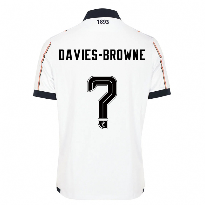נשים טוביאס דייוויס-בראון #0 לבן כחול נייבי אדום הרחק ג'רזי 2025/26 חולצה קצרה