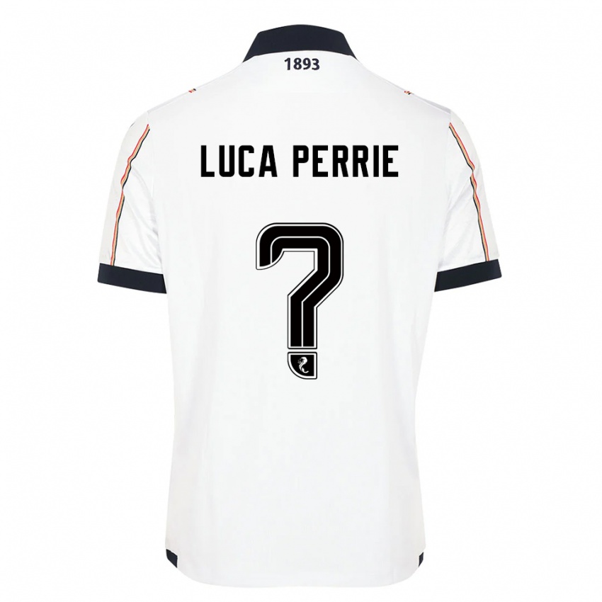 נשים Luca Perrie #0 לבן כחול נייבי אדום הרחק ג'רזי 2025/26 חולצה קצרה