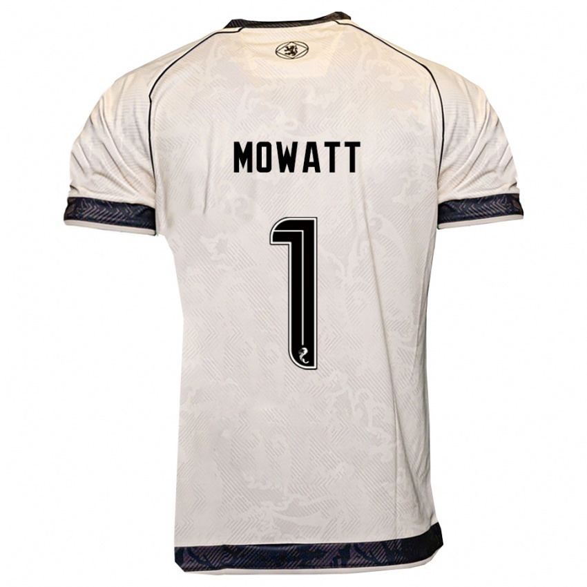 נשים בת' מוואט #1 לבן שחור הרחק ג'רזי 2025/26 חולצה קצרה