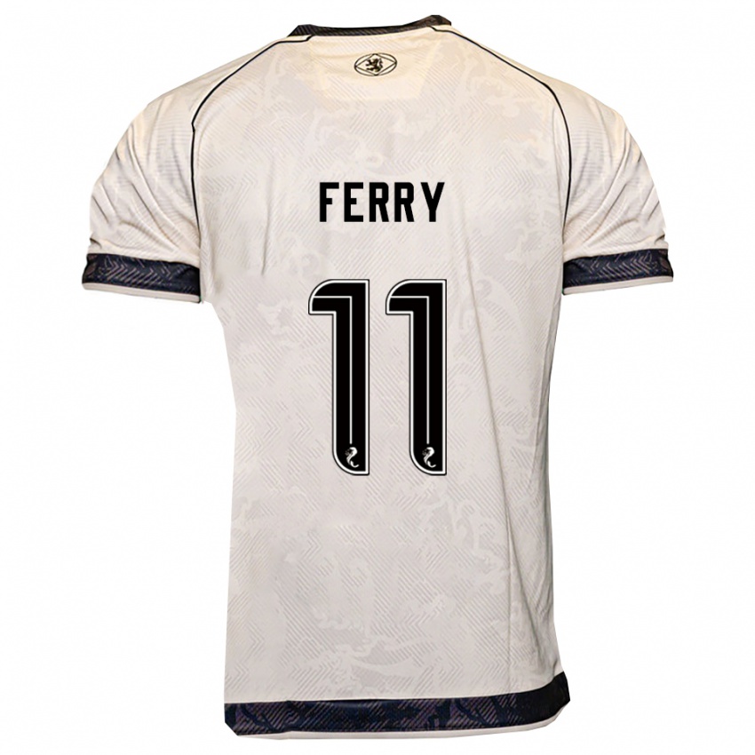 נשים ויל פרי #11 לבן שחור הרחק ג'רזי 2025/26 חולצה קצרה