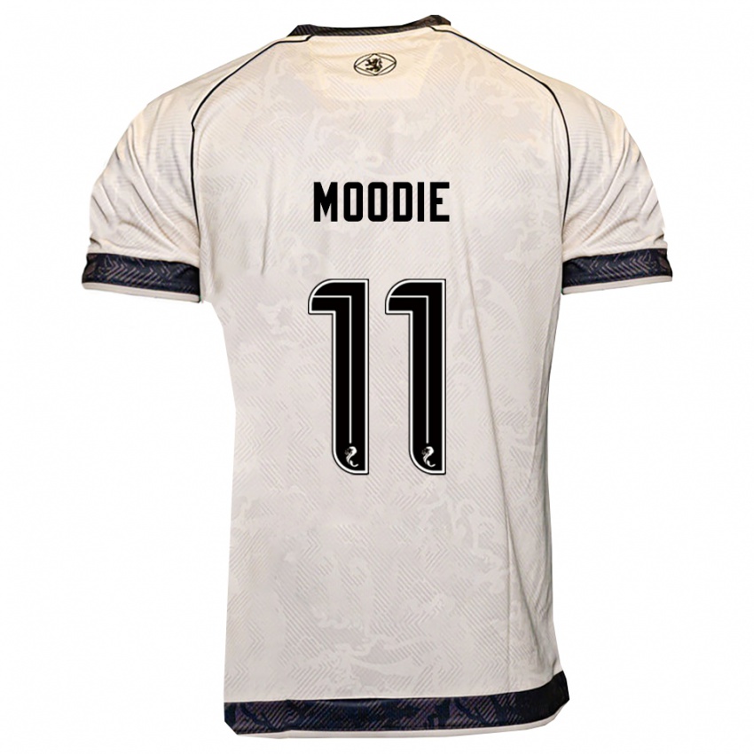 נשים Alix Moodie #11 לבן שחור הרחק ג'רזי 2025/26 חולצה קצרה