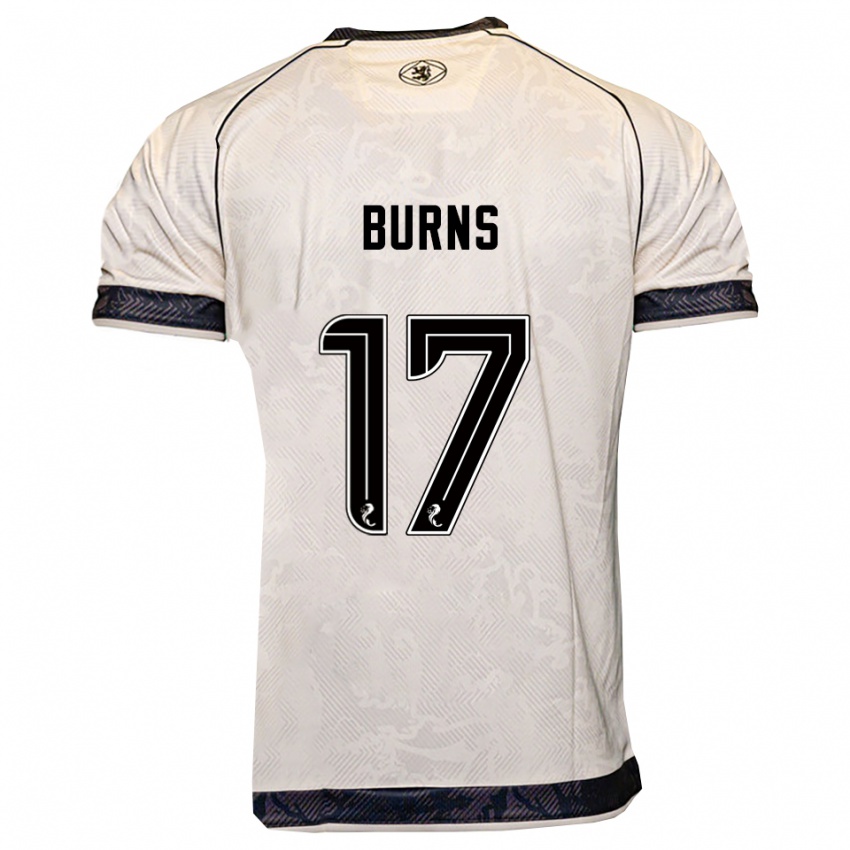 נשים Megan Burns #17 לבן שחור הרחק ג'רזי 2025/26 חולצה קצרה