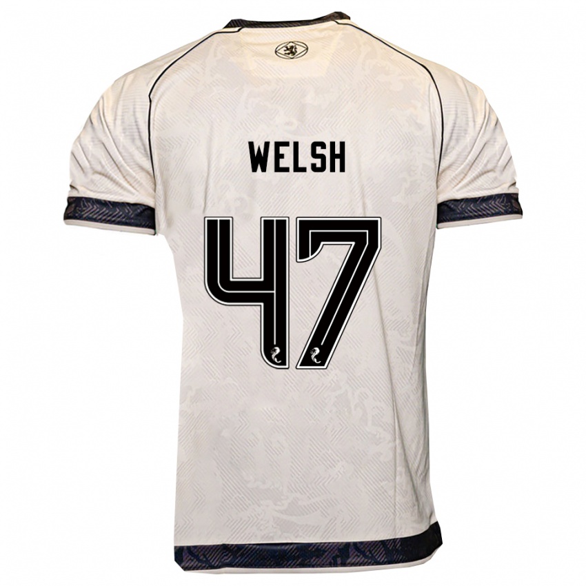 נשים Harry Welsh #47 לבן שחור הרחק ג'רזי 2025/26 חולצה קצרה