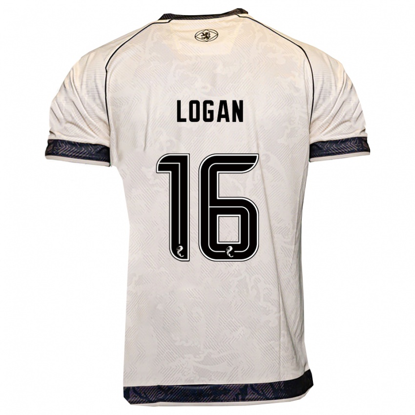 נשים Alex Logan #16 לבן שחור הרחק ג'רזי 2025/26 חולצה קצרה