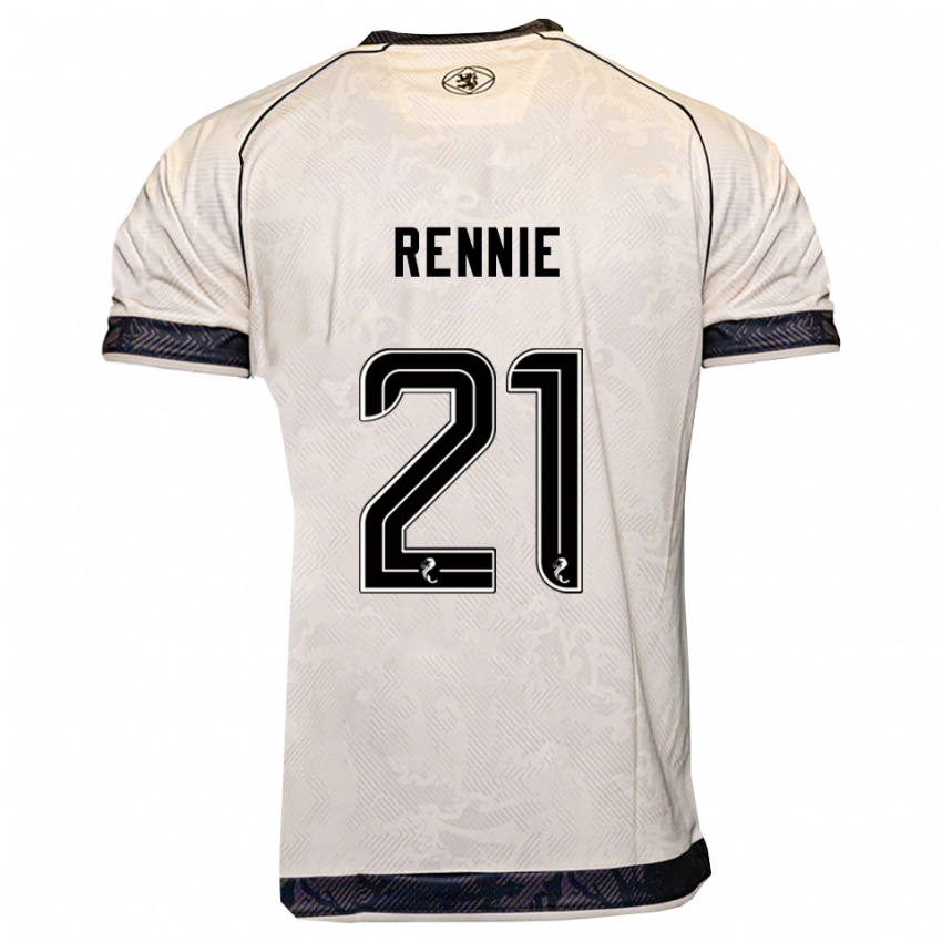 נשים Beth Rennie #21 לבן שחור הרחק ג'רזי 2025/26 חולצה קצרה