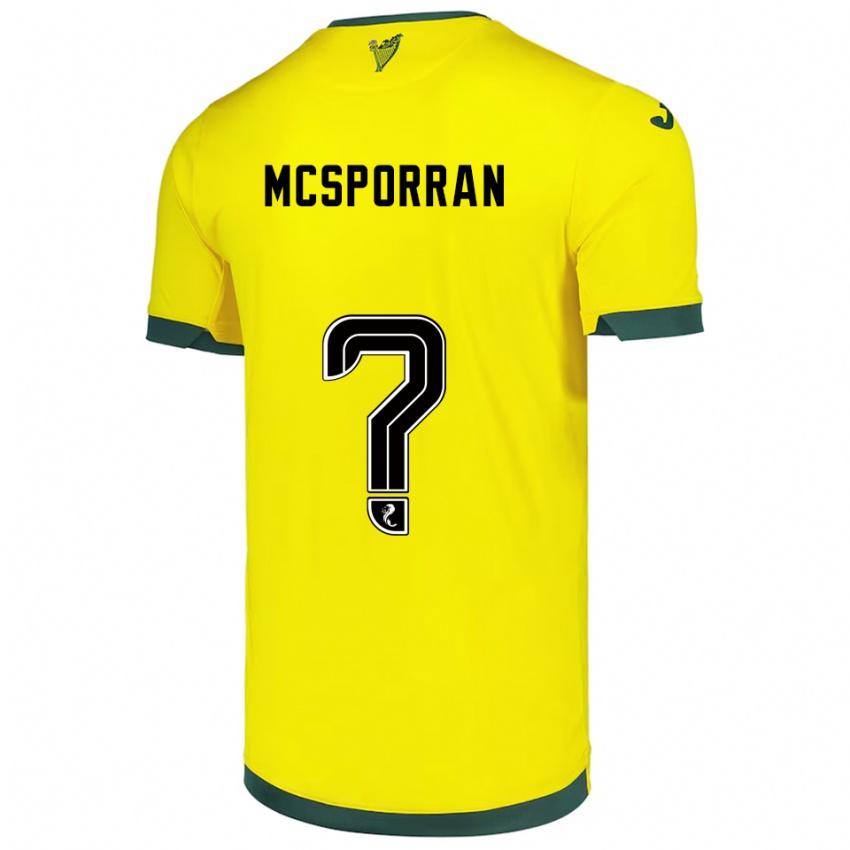 נשים Arran Mcsporran #0 צהוב ירוק הרחק ג'רזי 2025/26 חולצה קצרה