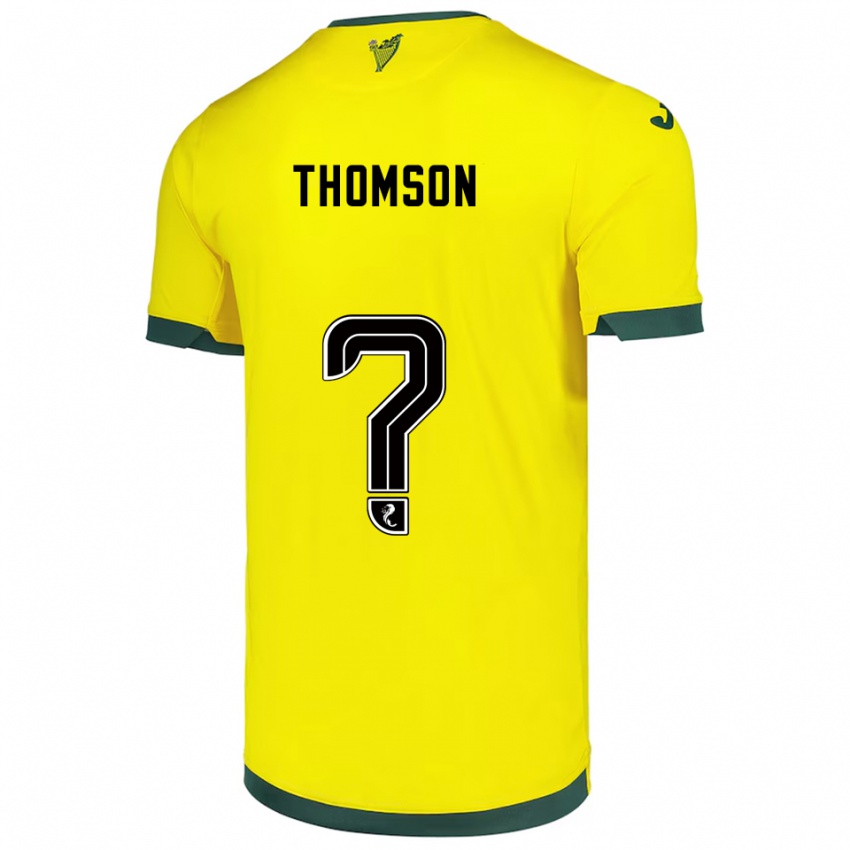 נשים Jackson Thomson #0 צהוב ירוק הרחק ג'רזי 2025/26 חולצה קצרה