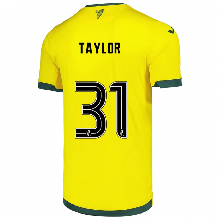 נשים לינזי טיילור #31 צהוב ירוק הרחק ג'רזי 2025/26 חולצה קצרה