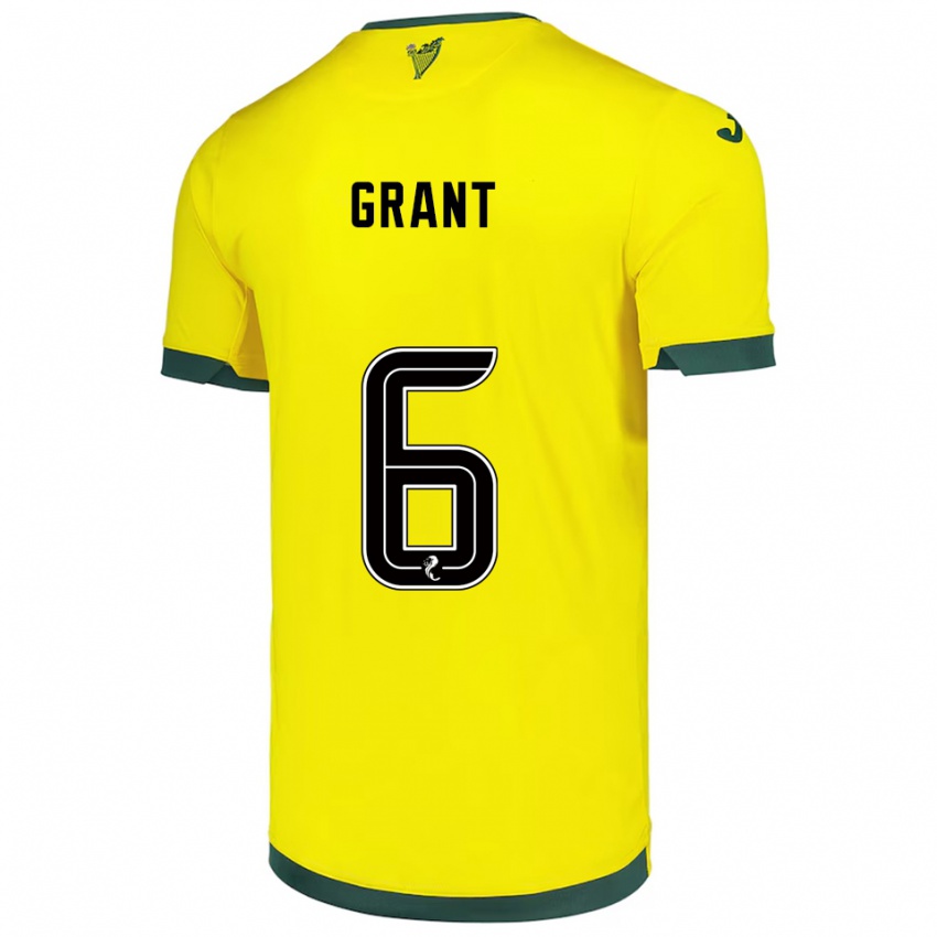 נשים קיארה גרנט #6 צהוב ירוק הרחק ג'רזי 2025/26 חולצה קצרה