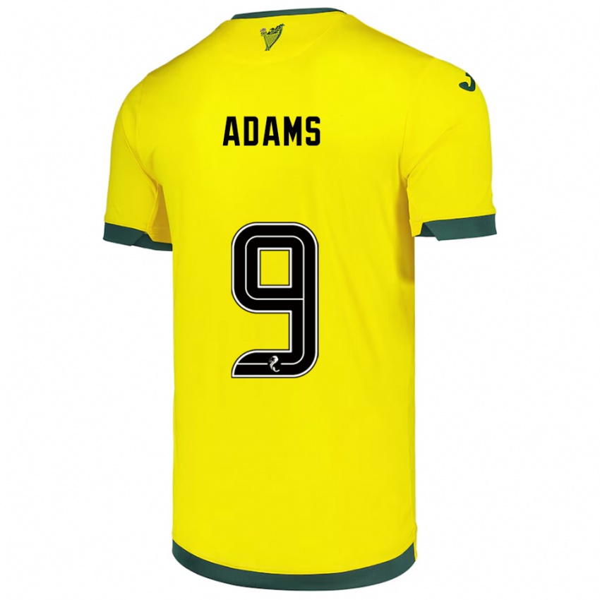 נשים איילי אדמס #9 צהוב ירוק הרחק ג'רזי 2025/26 חולצה קצרה