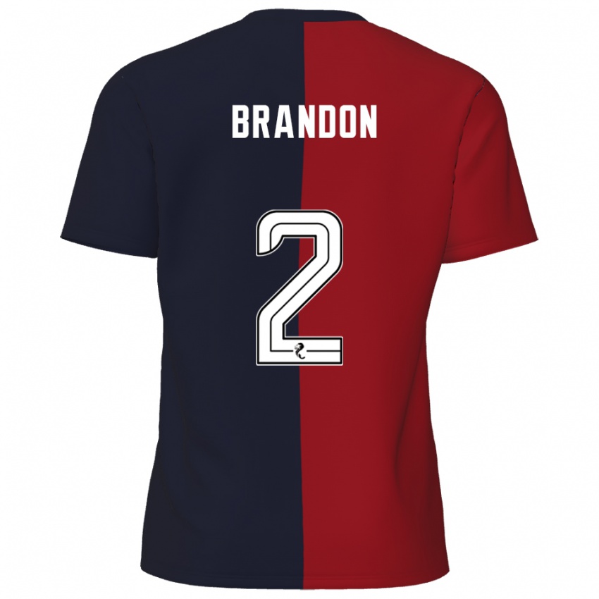 נשים ג'יימי ברנדון #2 אדום כחול נייבי הרחק ג'רזי 2025/26 חולצה קצרה