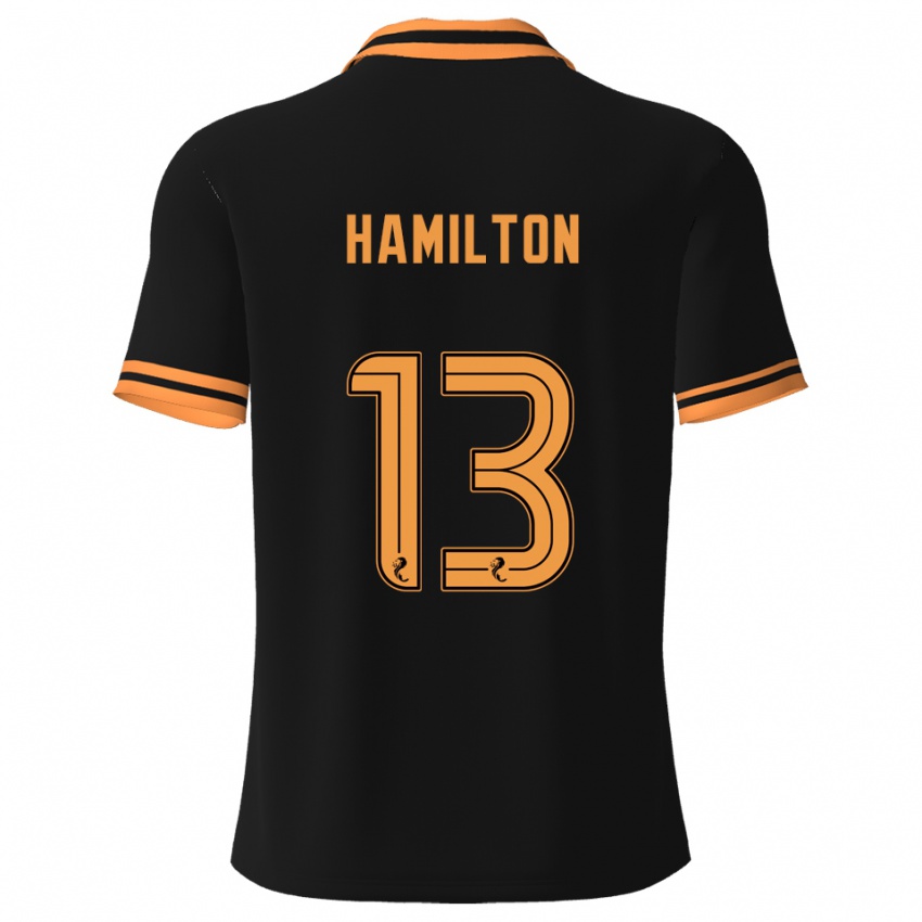 נשים Jack Hamilton #13 שחור צהוב הרחק ג'רזי 2025/26 חולצה קצרה