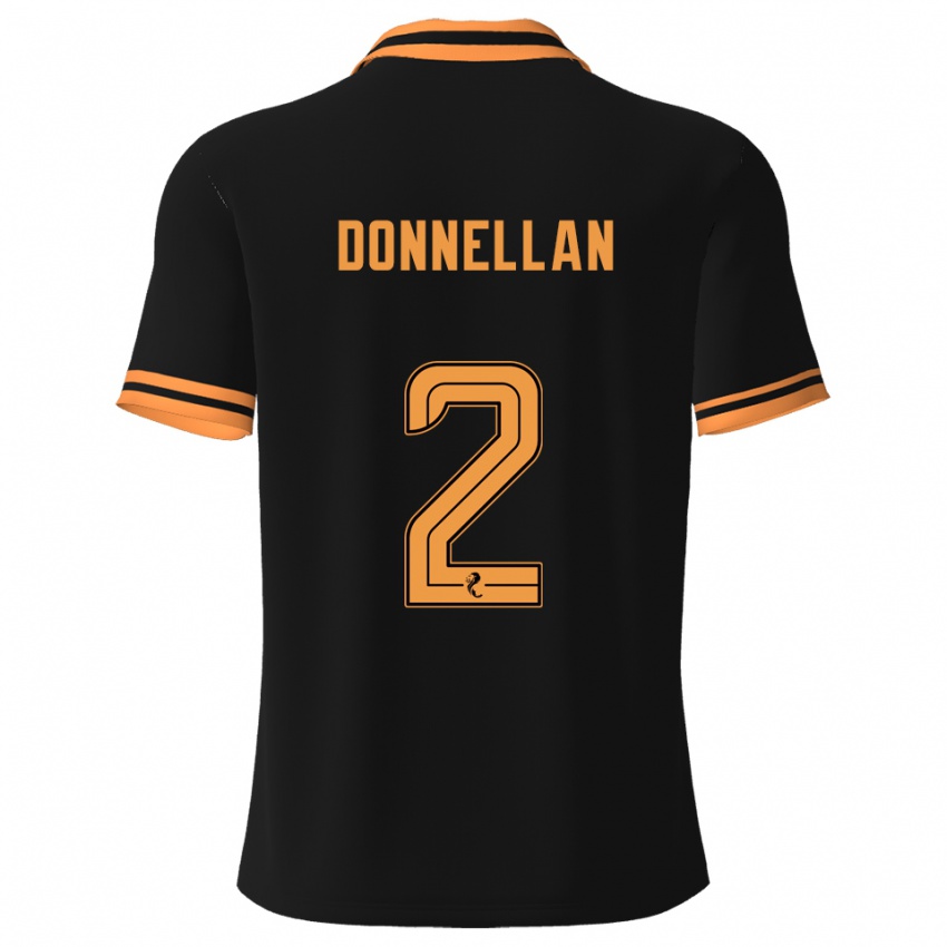 נשים שון דונלאן #2 שחור צהוב הרחק ג'רזי 2025/26 חולצה קצרה